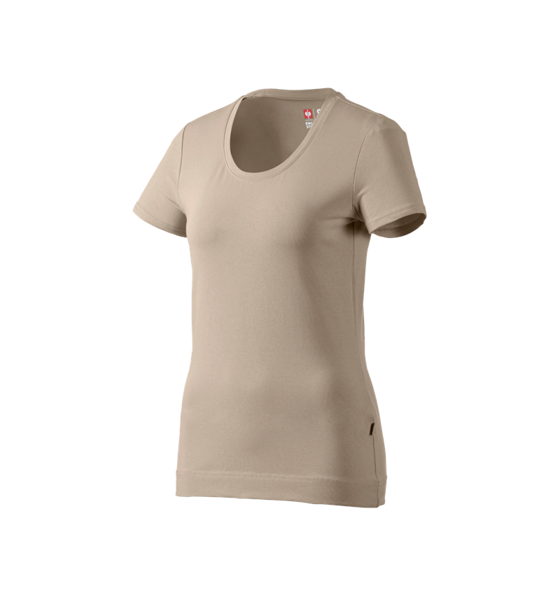 Topics: e.s. T-shirt cotton stretch, ladies' + clay 2