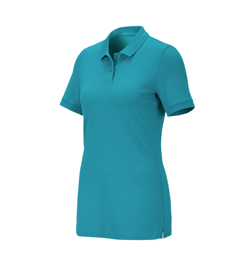 Shirts, Pullover & more: e.s. Piqué-Polo cotton stretch, ladies' + ocean 2