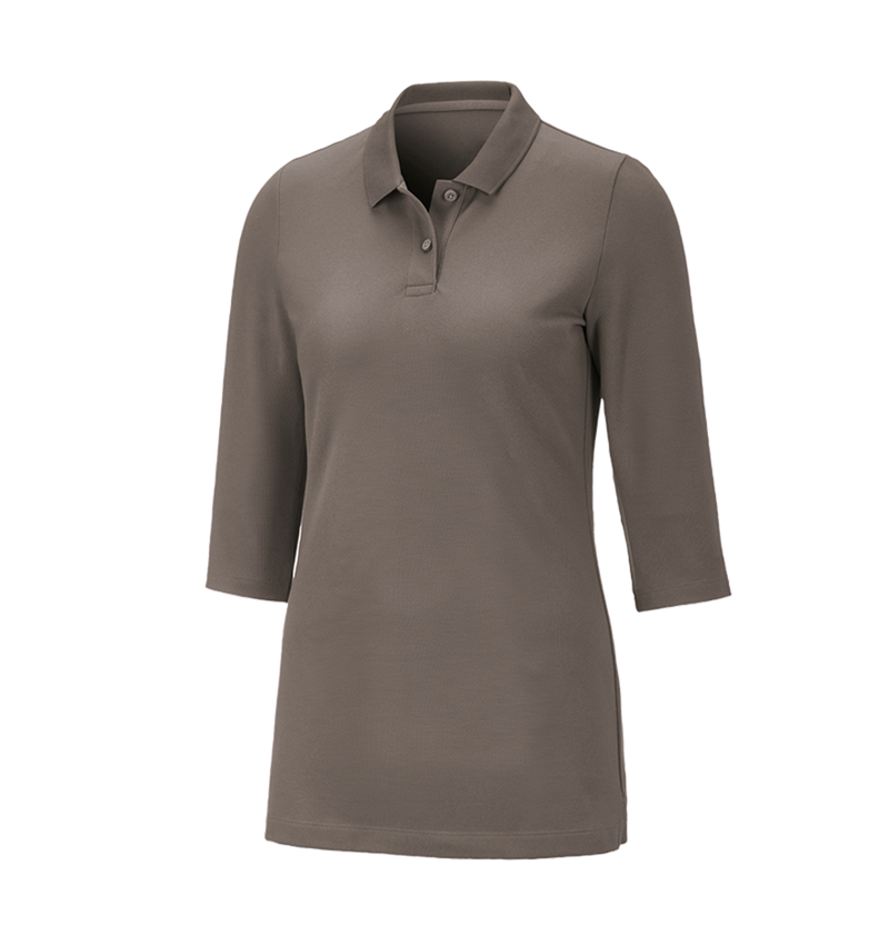 Shirts, Pullover & more: e.s. Pique-Polo 3/4-sleeve cotton stretch, ladies' + stone 2