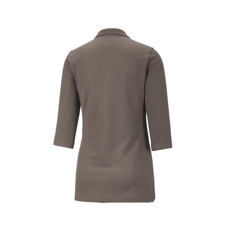 Shirts, Pullover & more: e.s. Pique-Polo 3/4-sleeve cotton stretch, ladies' + stone 3
