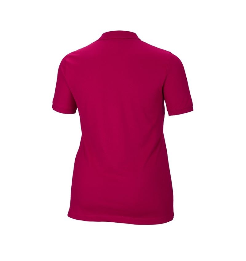 Topics: e.s. Pique-Polo cotton stretch, ladies', plus fit + berry 3
