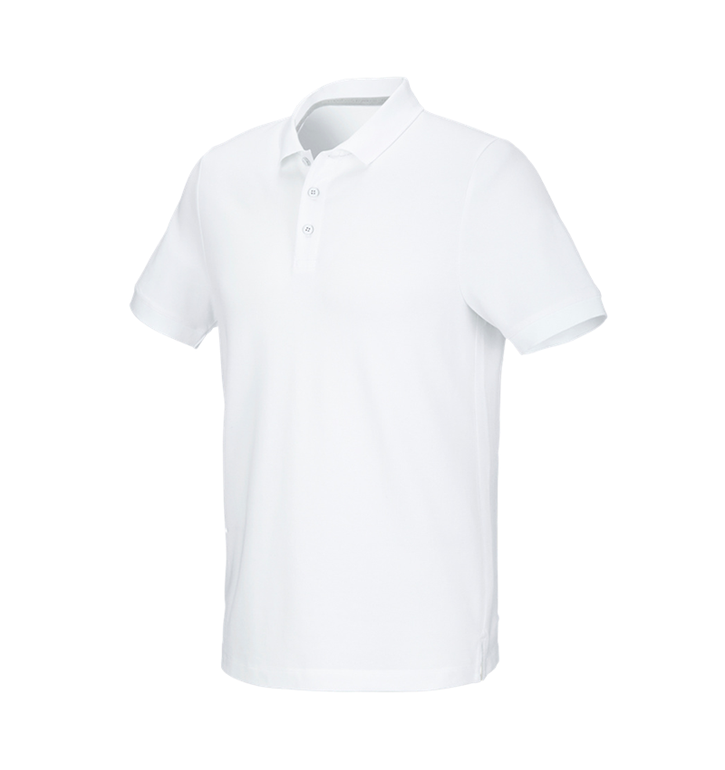 Topics: e.s. Pique-Polo cotton stretch + white 3