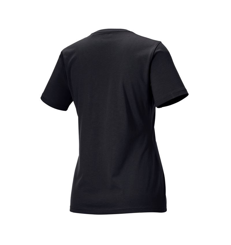 Work- & Safetywear: e.s. T-shirt strauss works, ladies' + black/high-vis yellow 3