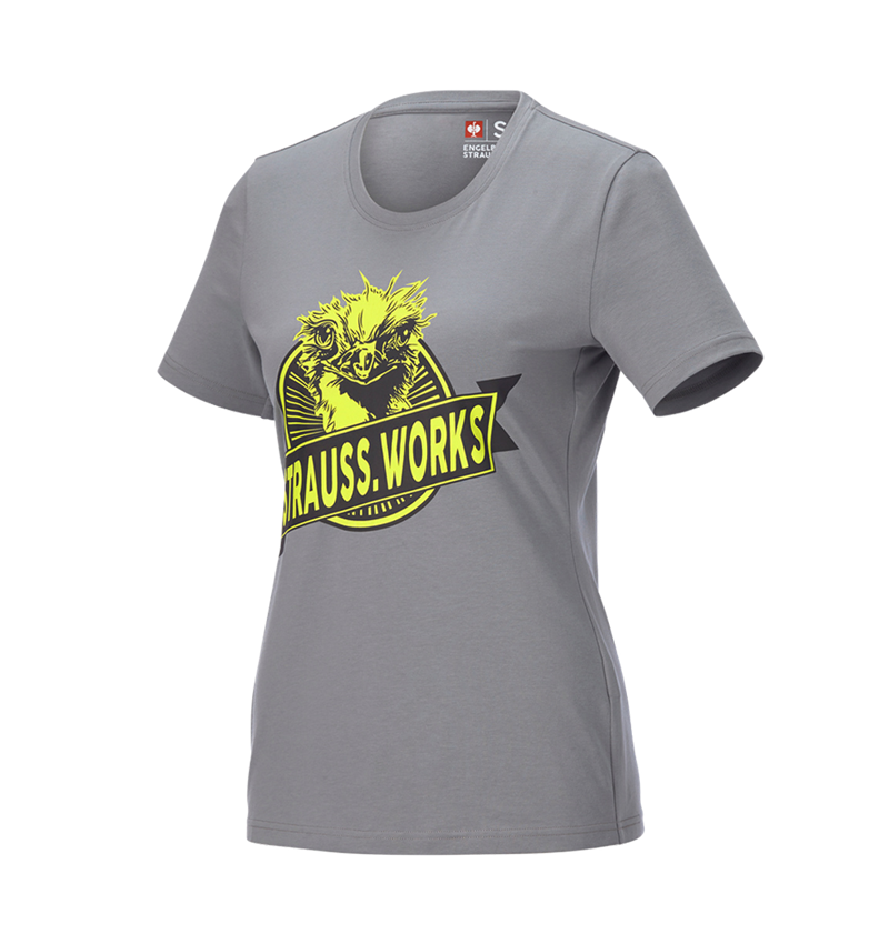 Work- & Safetywear: e.s. T-shirt strauss works, ladies' + platinum 1