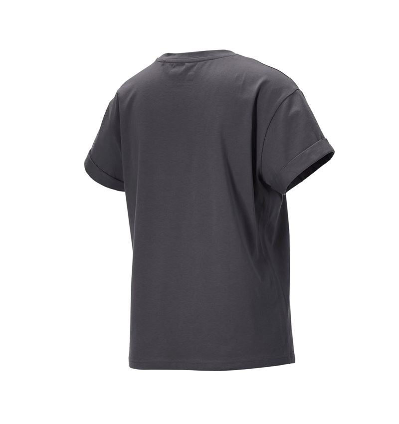 Shirts, Pullover & more: e.s. T-shirt cotton stretch rolled sleeve, ladies + anthracite 4