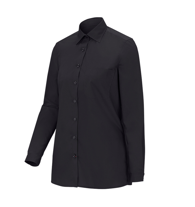 Shirts, Pullover & more: e.s. Service blouse long sleeved + black
