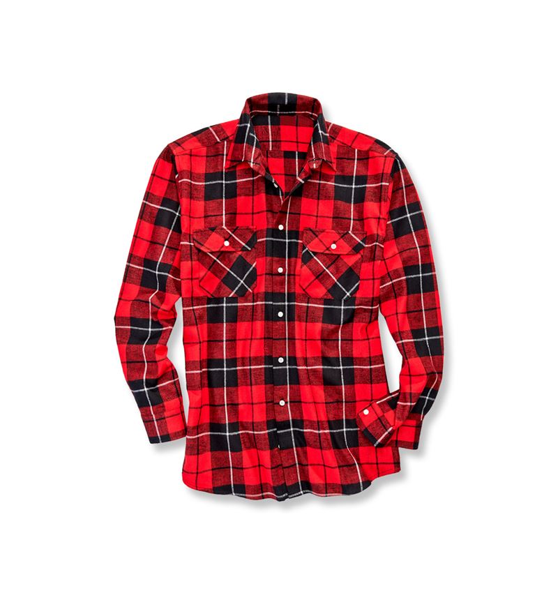 Shirts, Pullover & more: Cotton shirt Hannover normal length + black/red/titanium