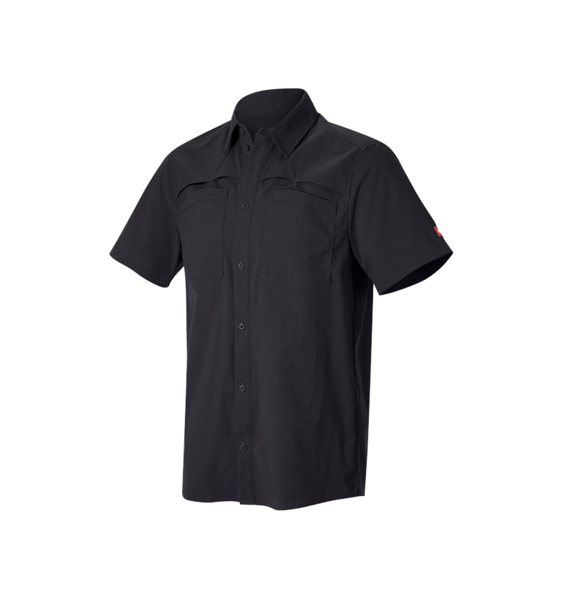 Shirts, Pullover & more: Work shirt e.s.t:aktik, short sleeved + black 4