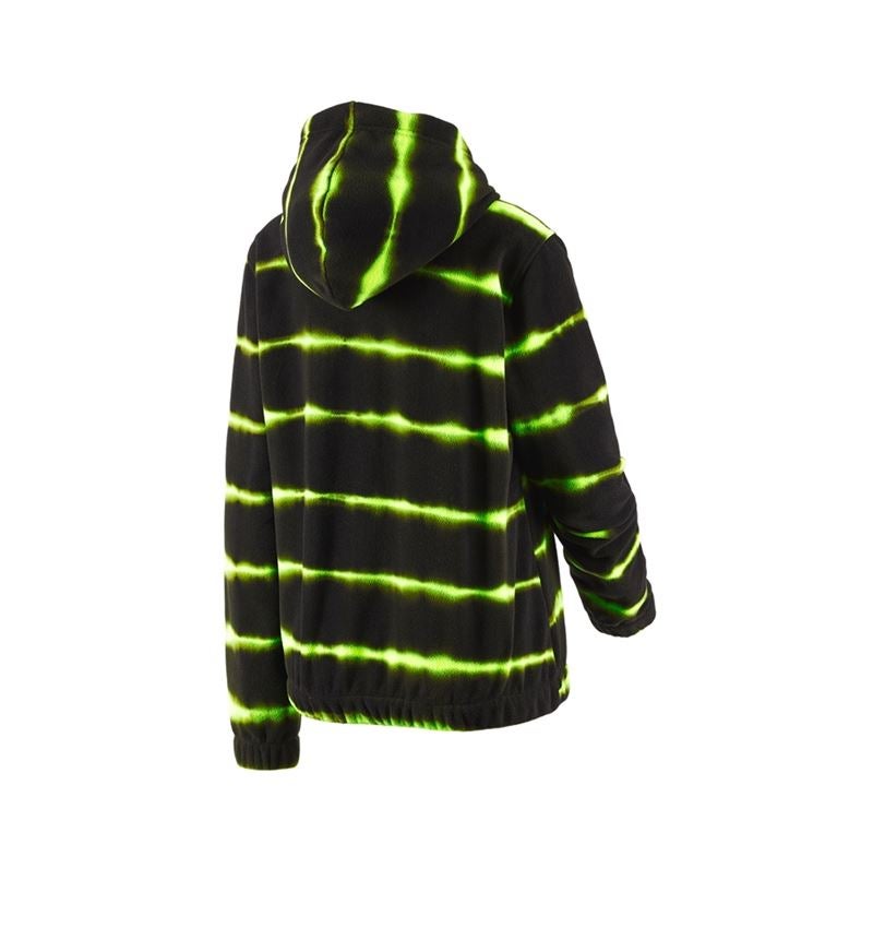 Shirts, Pullover & more: Fleece hoody tie-dye e.s.motion ten, ladies' + black/high-vis yellow 3