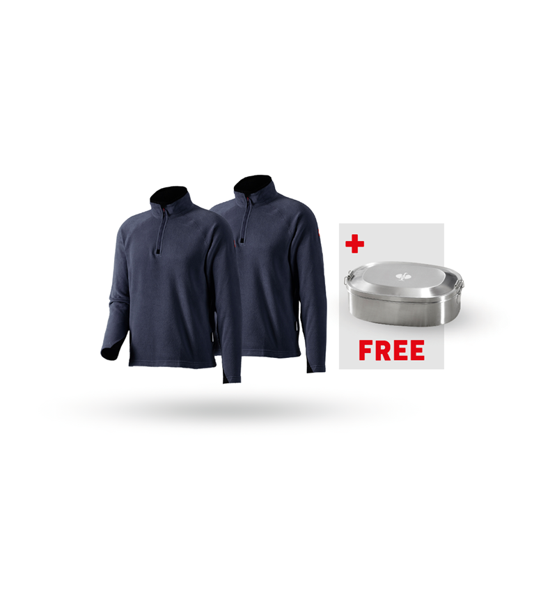 Clothing: SET: 2x Microfleece troyer dryplexx® micro + navy