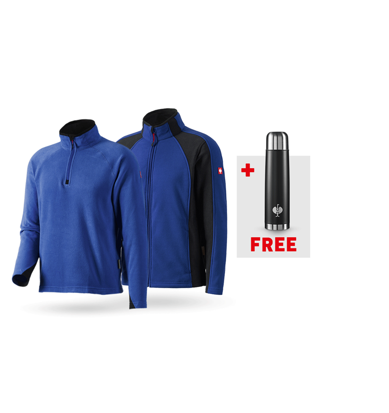 Large gifts: SET: Microfleece jacket + troyer dryplexx® micro + royalblue/black