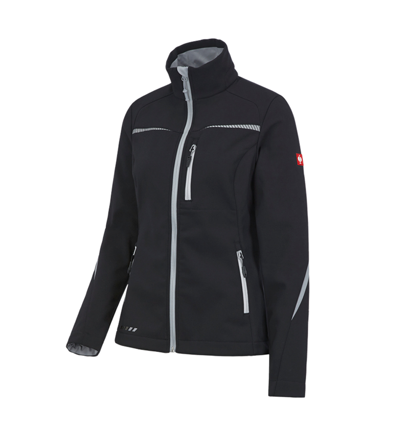 Work Jackets: Softshell jacket e.s.motion 2020, ladies' + black/platinum 4