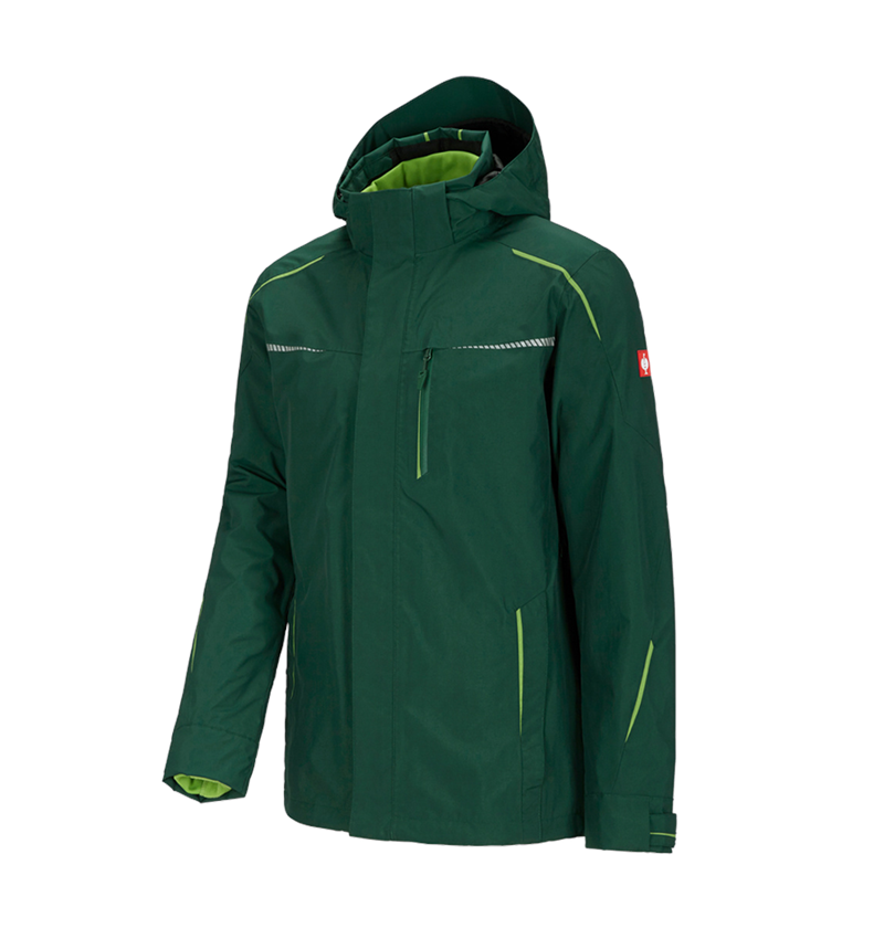 Work Jackets: 3 in 1 functional jacket e.s.motion 2020, men's + green/seagreen 2