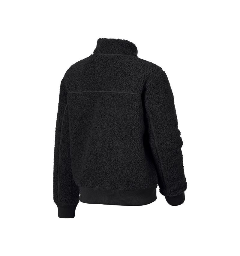 Clothing: Faux fur jacket e.s.e:pic, children's + black 5