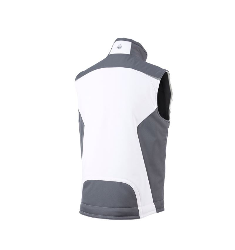 Work Body Warmer: Softshell bodywarmer e.s.motion + white/grey 3