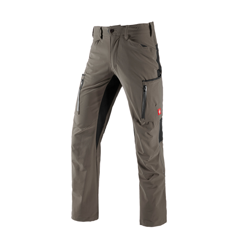 Work Trousers: Cargo trousers e.s.vision stretch, men's + stone/black 2