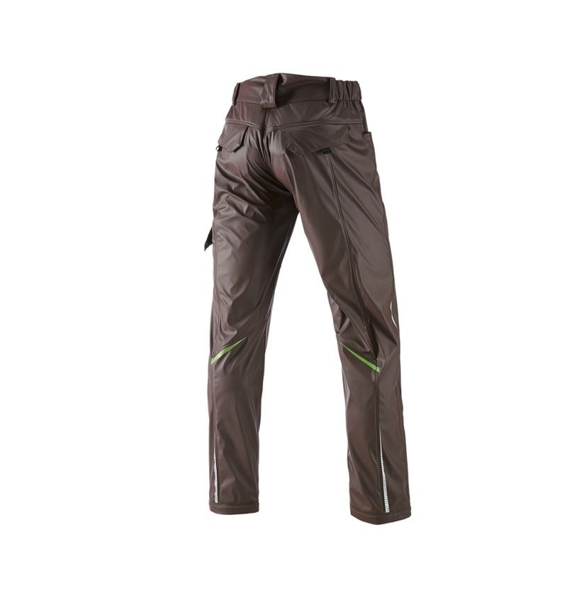 Topics: Rain trousers e.s.motion 2020 superflex + chestnut/seagreen 3