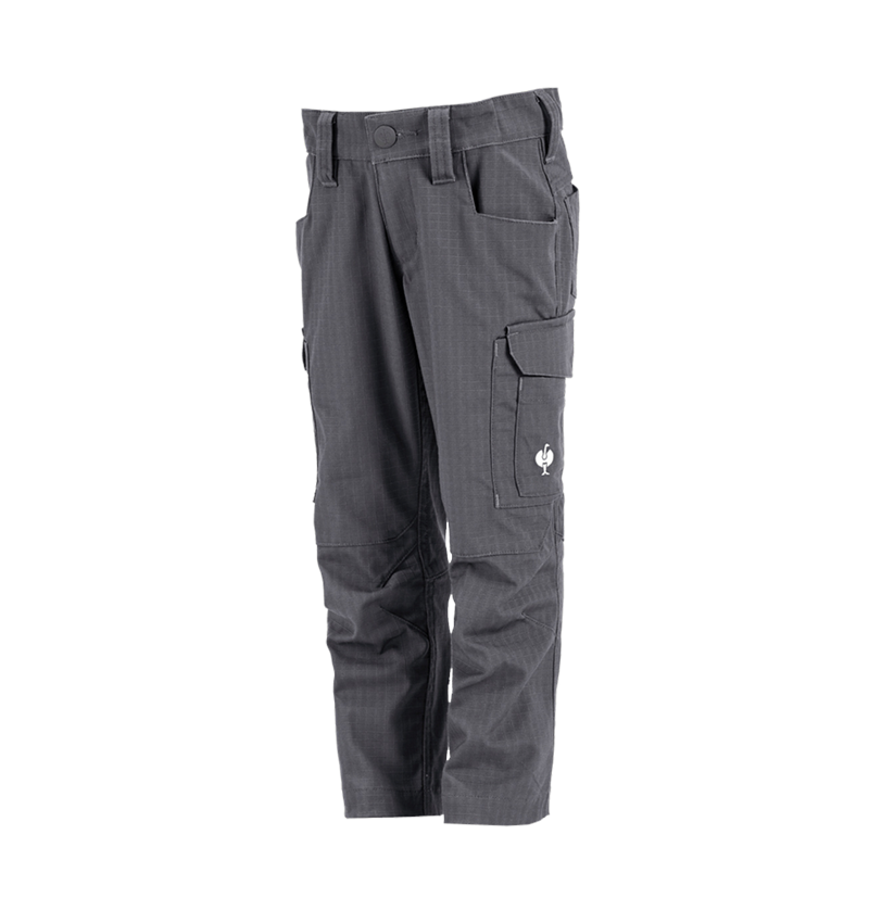 Trousers: Trousers e.s.concrete solid, children's + anthracite 2