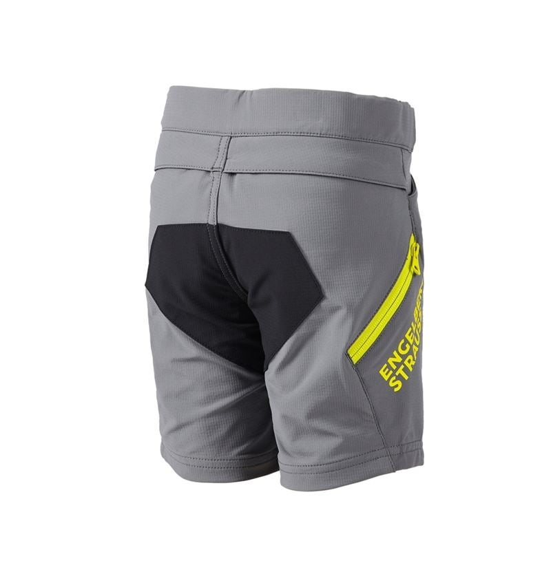 Shorts: Functional short e.s.trail, children's + basaltgrey/acid yellow 4