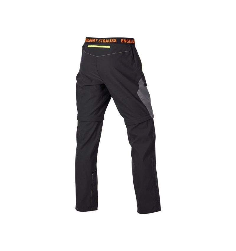 Clothing: Zip-off functional trousers e.s.trail + black/anthracite/high-vis orange/high-vis yellow 7