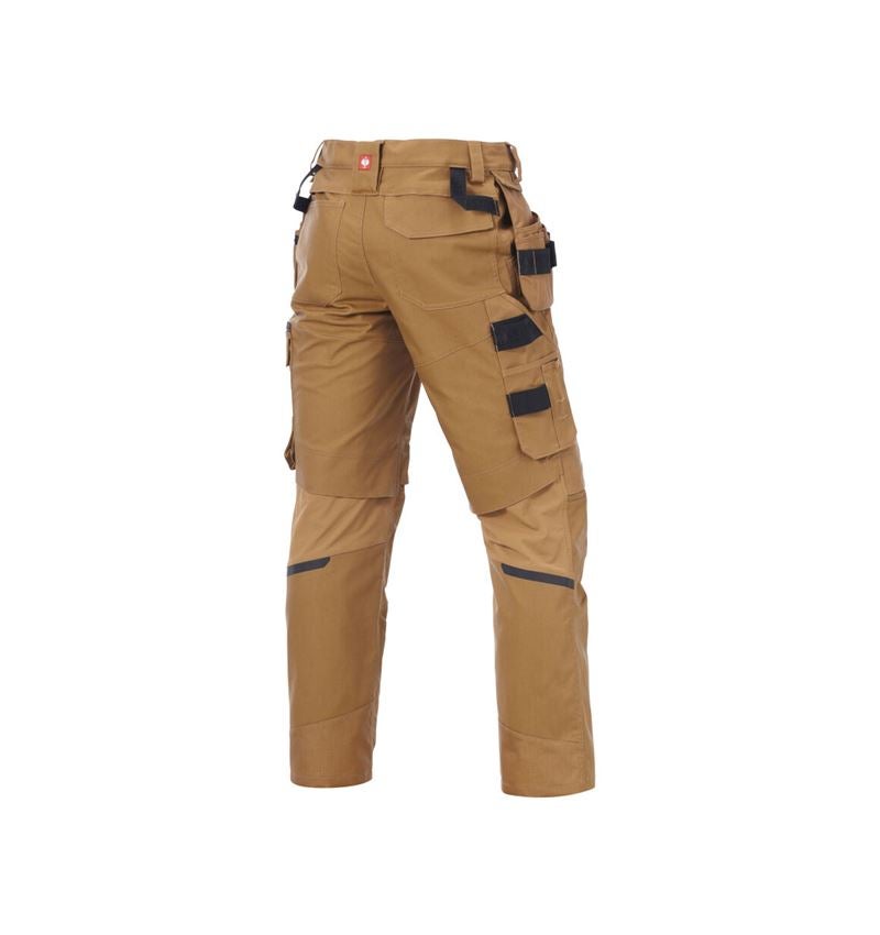 Work Trousers: Holster trousers e.s.line.nordic canvas + almondbrown 7