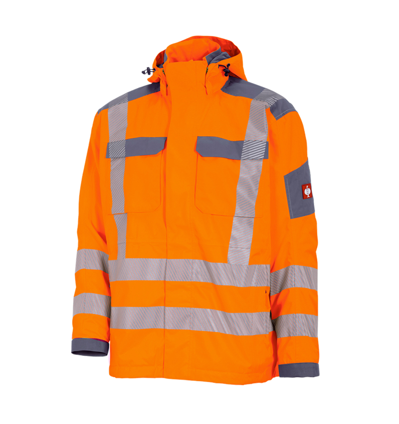 Work Jackets: High-vis functional jacket e.s.prestige + high-vis orange/grey 1
