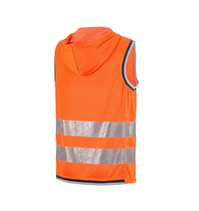 Work Body Warmer: High-vis functional bodywarmer e.s.ambition + high-vis orange/navy 10
