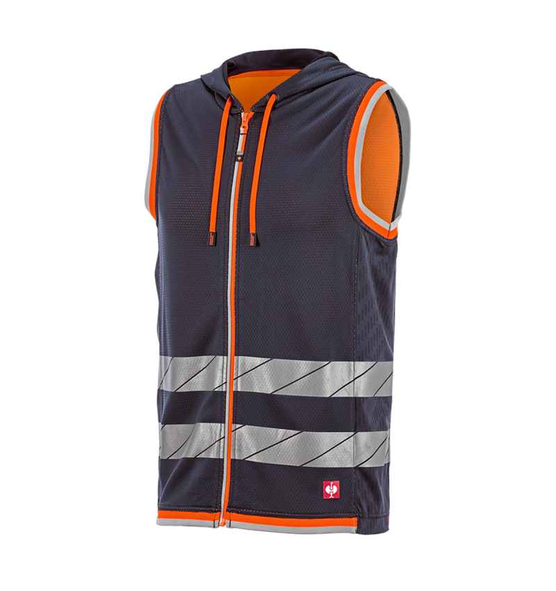 Work Body Warmer: Reflex functional bodywarmer e.s.ambition + navy/high-vis orange 6
