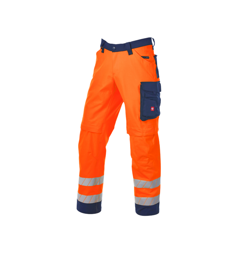 Work Trousers: High-vis trousers e.s.line.core + high-vis orange/navy 5