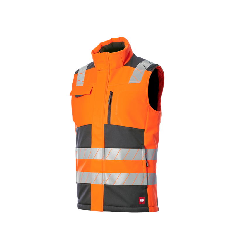 Work Body Warmer: High-vis winter softsh. bodywarmer e.s.motion 24/7 + anthracite/high-vis orange 4