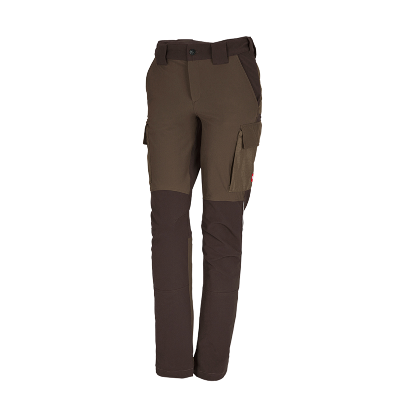 Work Trousers: Functional cargo trousers e.s.dynashield, ladies' + hazelnut/chestnut 1