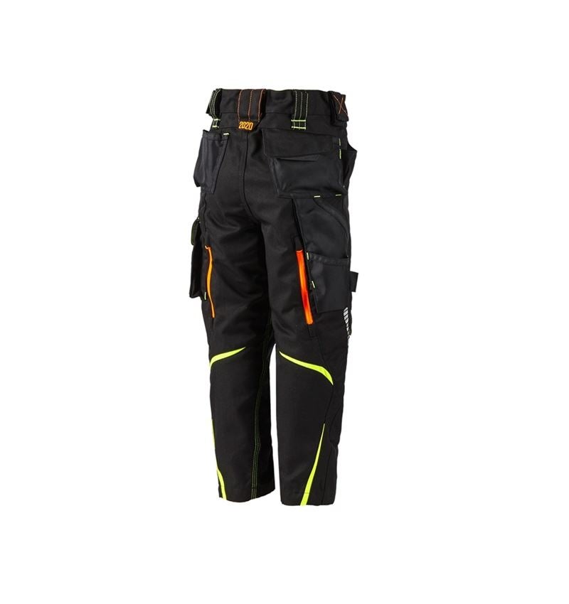 Trousers: Trousers e.s.motion 2020, children's + black/high-vis yellow/high-vis orange 6