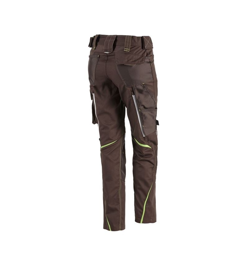 Work Trousers: Ladies' trousers e.s.motion 2020 + chestnut/seagreen 6