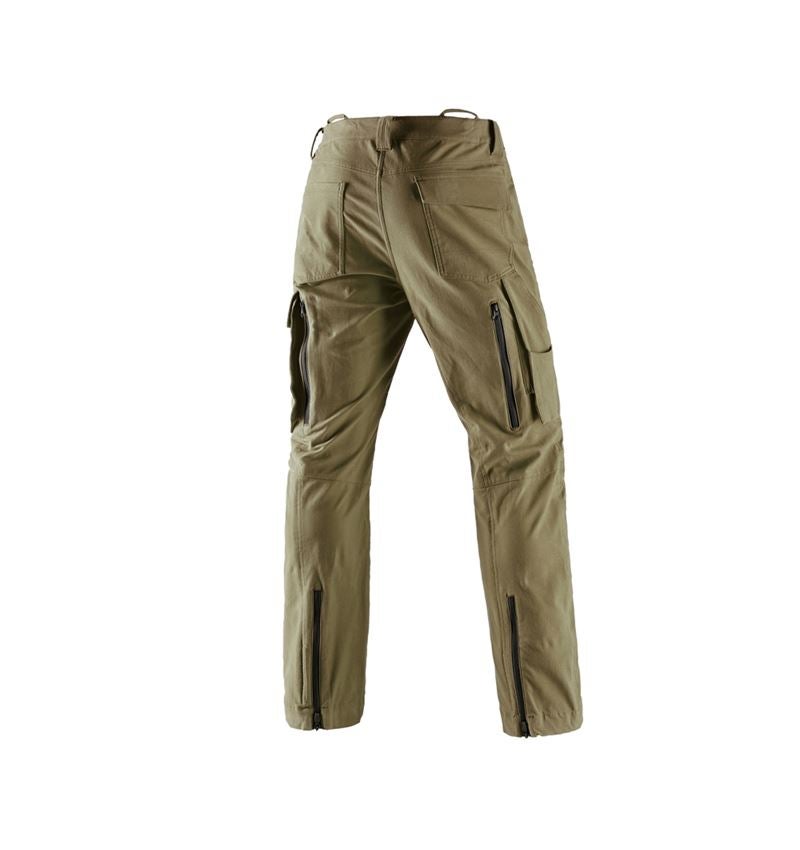 Work Trousers: Forestry cut protection trousers e.s.cotton touch + mudgreen 3