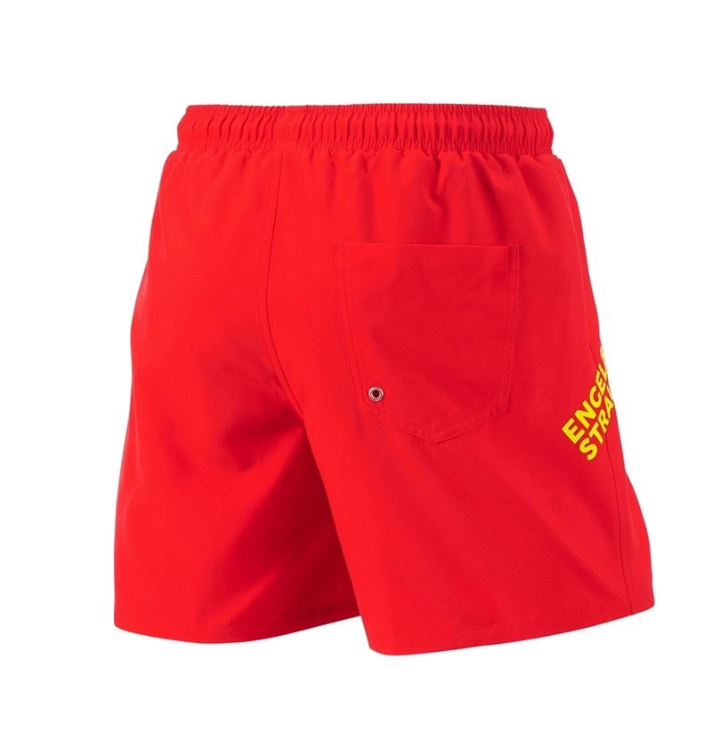 Work Trousers: Bathing shorts e.s.trail + straussred/acid yellow 5