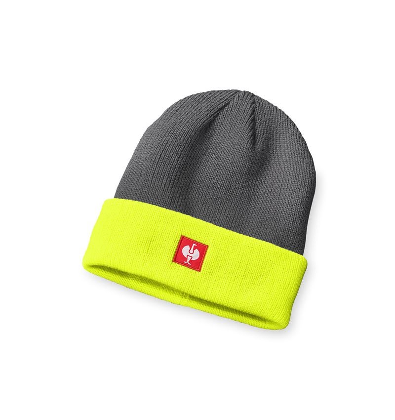 Accessories: Knitted hat e.s.motion 24/7 + anthracite/high-vis yellow
