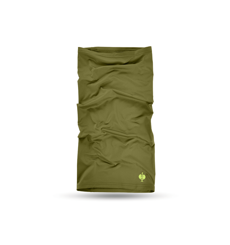 Clothing: Multifunctional scarf UV e.s.trail + junipergreen/limegreen