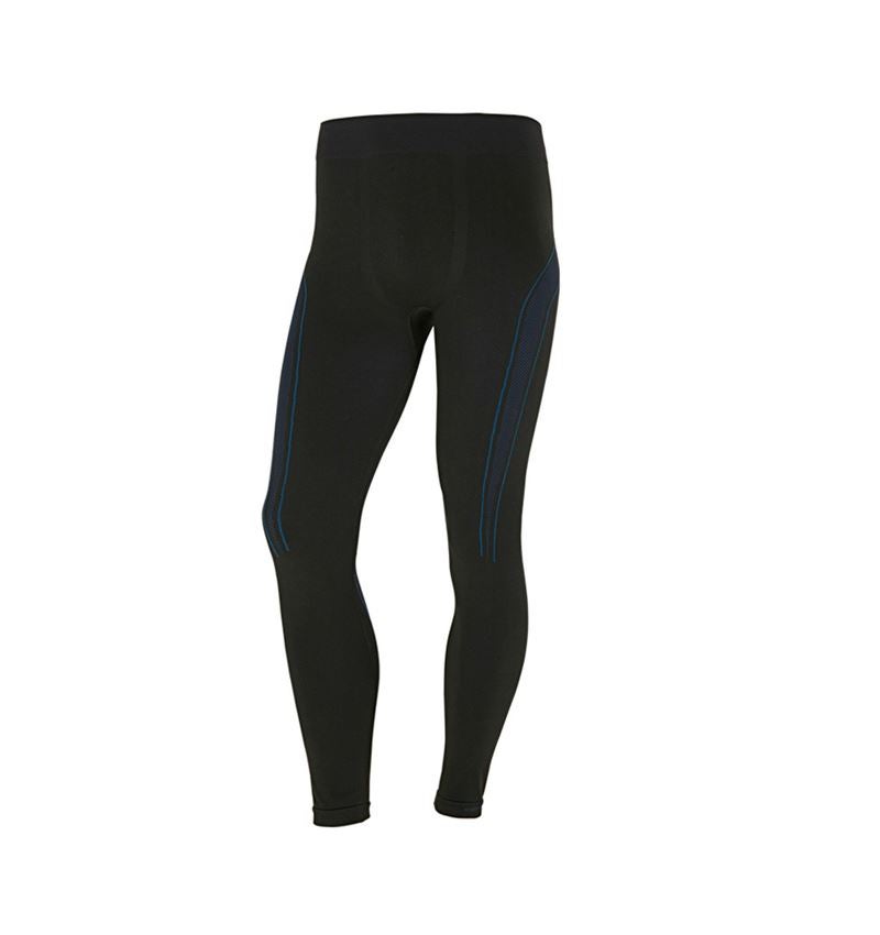Underwear | Functional Underwear: e.s. functional long-pants seamless-warm + black/gentianblue 1