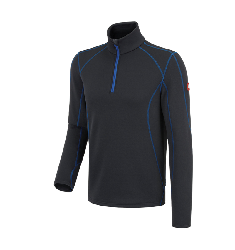 Shirts, Pullover & more: Functional-Troyer thermo stretch e.s.motion 2020 + graphite/gentianblue 2