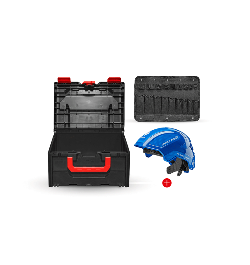 Hard Hats: e.s. Work helmet Protos® + STRAUSSbox 215 midi + blue/gentianblue