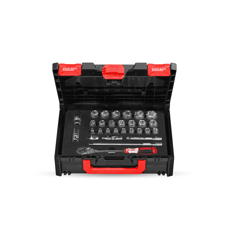 Socket wrench: Socket wrench set pro 1/2 long in STRAUSSbox 118