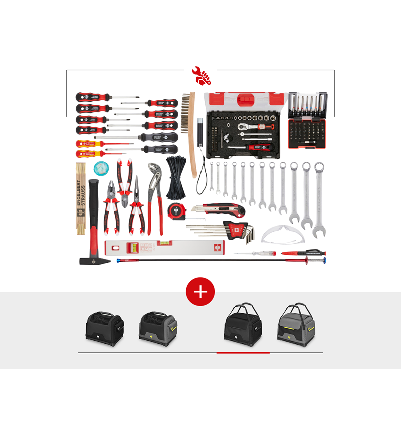 STRAUSSbox System: Tool set Allround Profi incl. STRAUSSbox + black