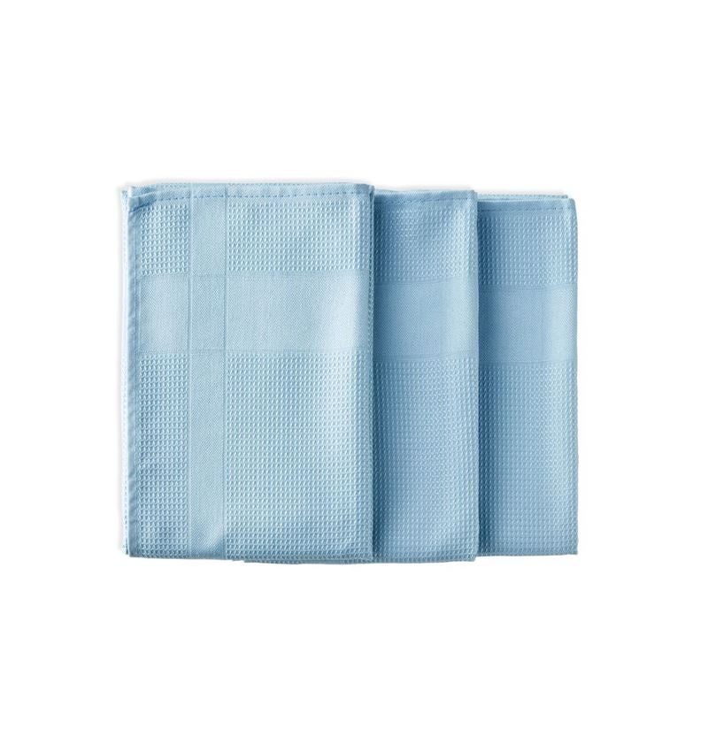 Cloths: Microfibre tea towel, pack of 3 + blue
