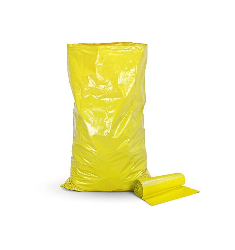 Waste bags | Waste disposal: 25x Volume Waste Sacks, 120l, 60 mμ + yellow
