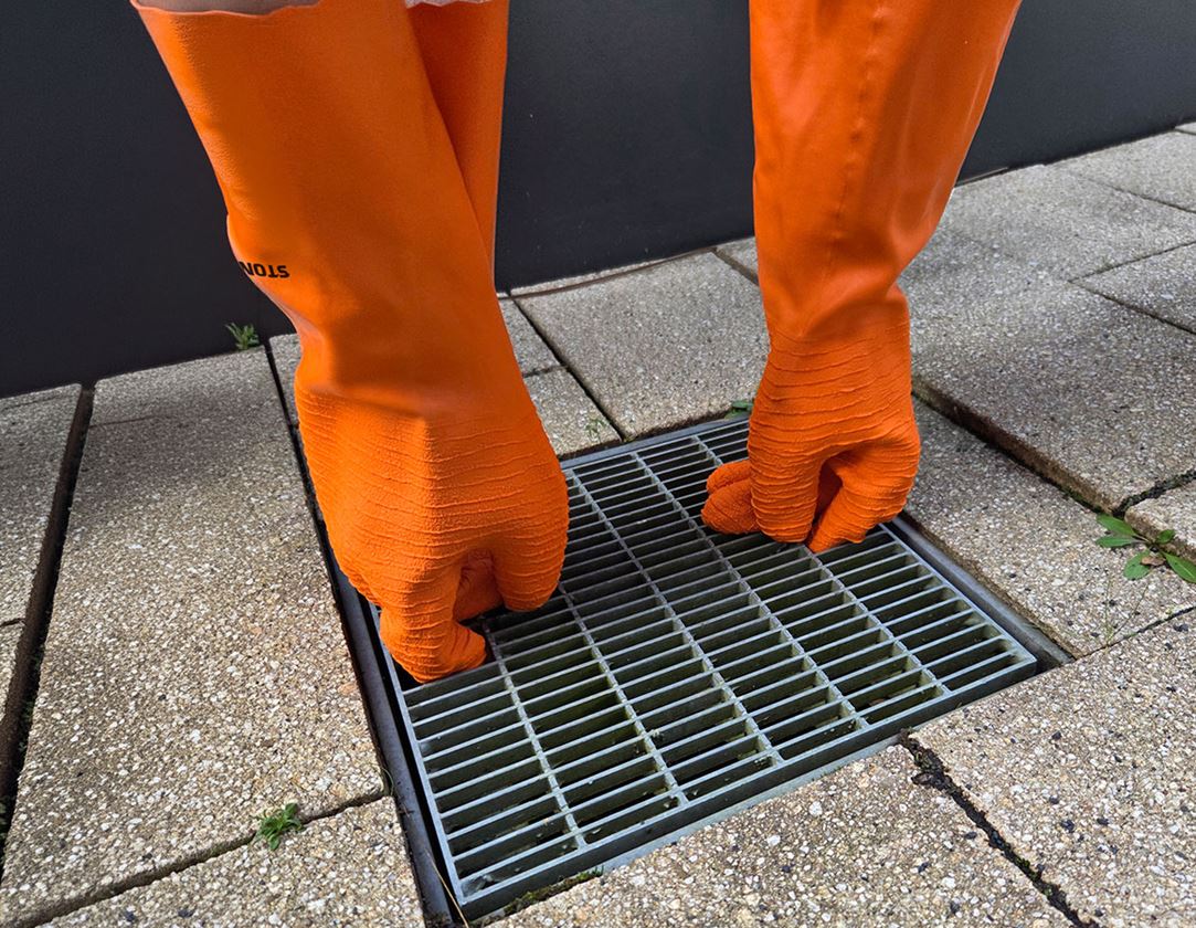 Coated: Latex gloves, extra long