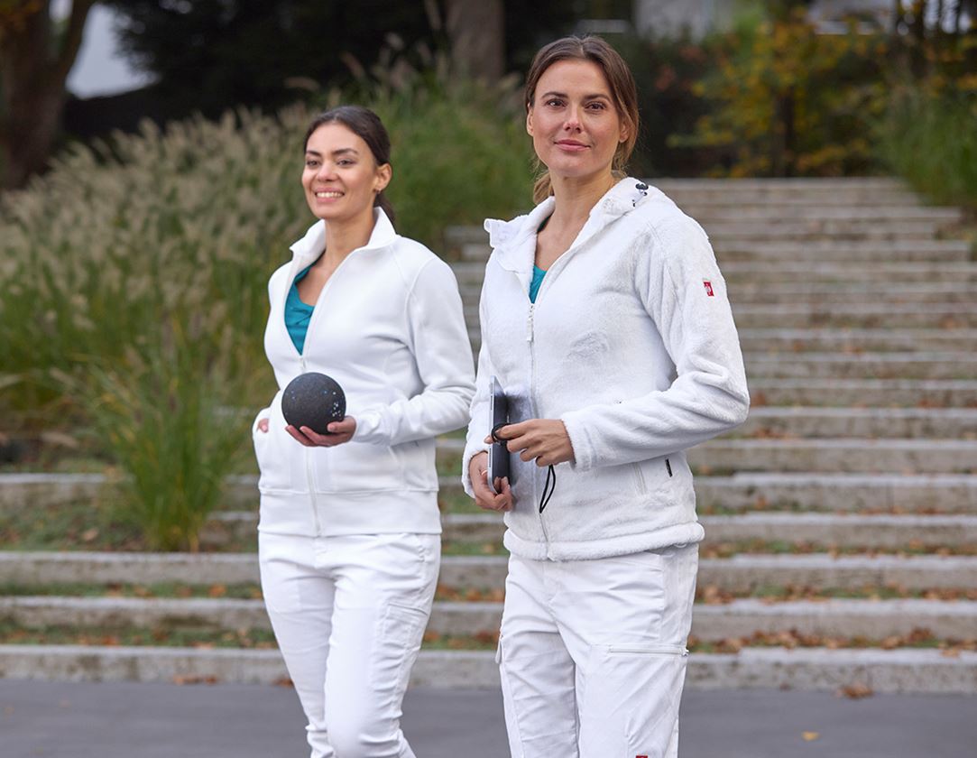 Work Jackets: e.s. Zip jacket Highloft, ladies' + white 2