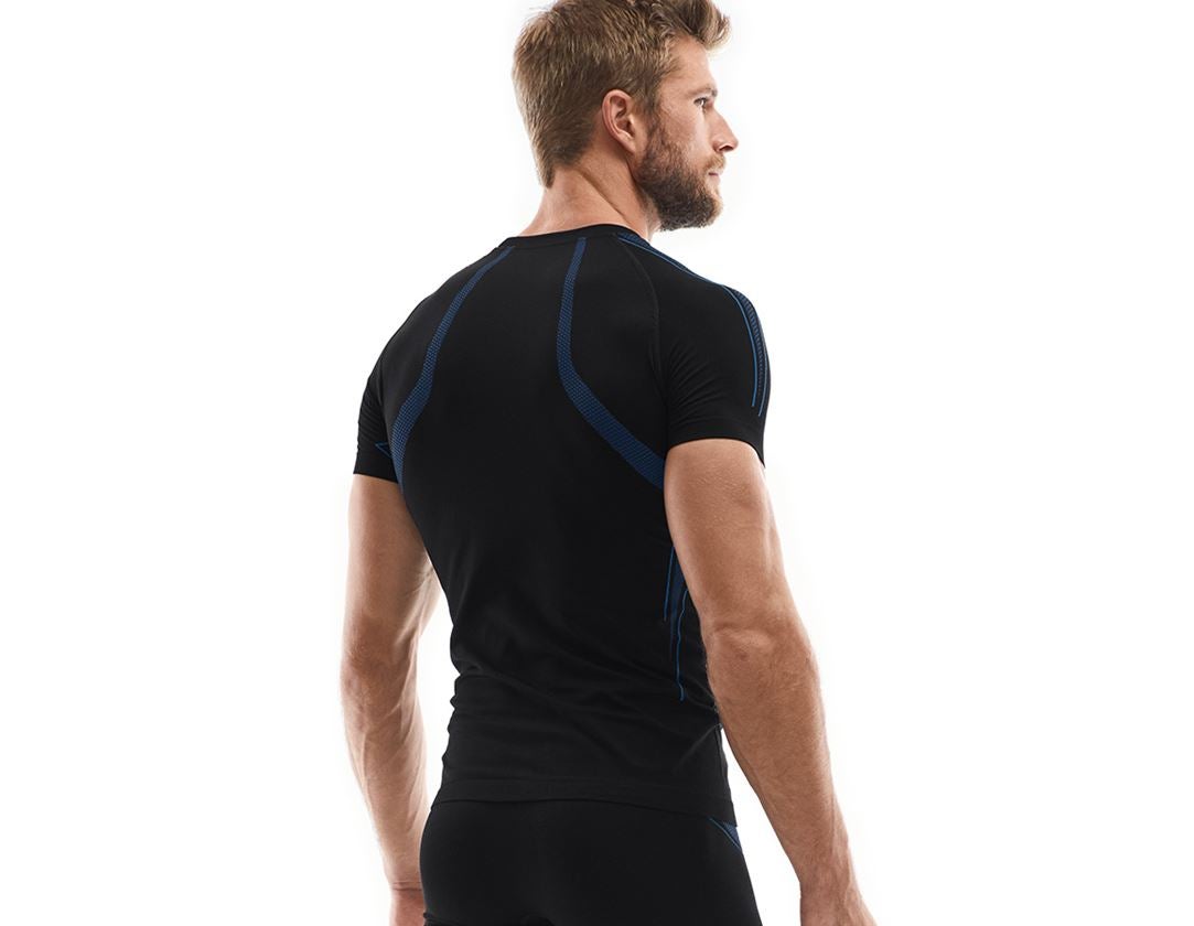 Shirts, Pullover & more: e.s. functional-t-shirt seamless - warm + black/gentianblue 1