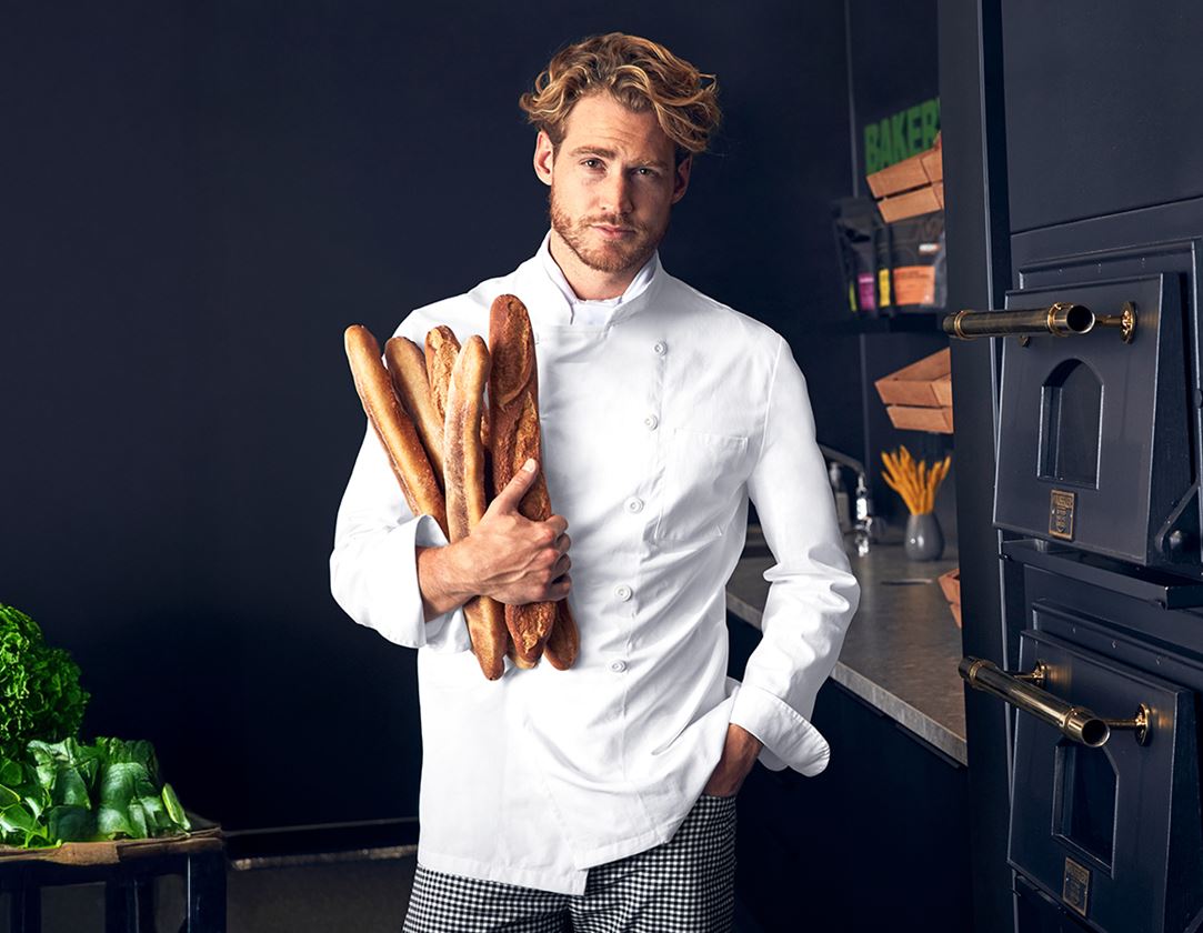 Shirts, Pullover & more: Unisex Chefs Jacket Prag + white