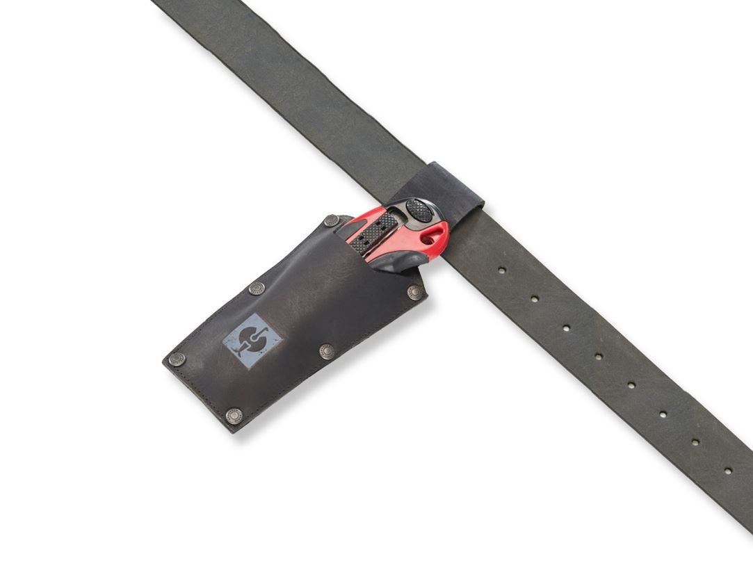 Accessories: Leather knife bag e.s.vintage + black