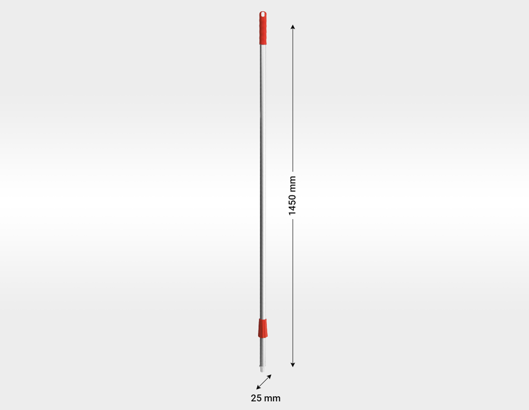 Brooms | Brushes | Scrubbers: Aluminium handle + red